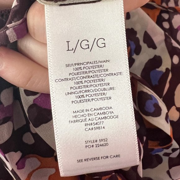 Cabi 5952 Escape Animal Print Cinch Waist Sheer Kimono Dress Kaftan Sz L coverup - Picture 6 of 9